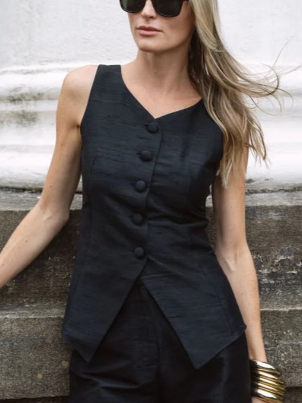 Julia Amory Tess Vest Dupioni